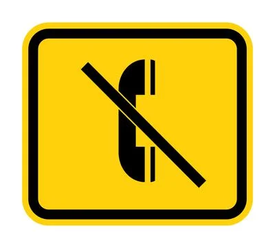 Symbol Do not use the phone Stock Illustration
