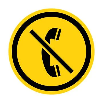 Symbol Do not use the phone Stock Illustration