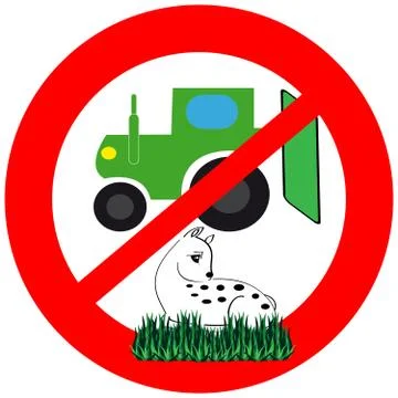 The symbol does not kill the animal during the harvest Stock Illustration