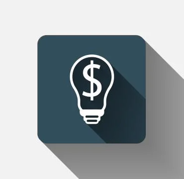 Symbol dollar light bulb Icon.Vector Illustration. Stock Illustration