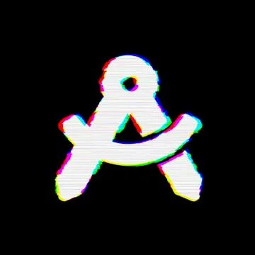 Symbol drafting compass has defects. Glitch and stripes Stock Illustration