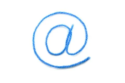 The symbol e-mail from a blue wool Foto stock