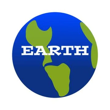 Symbol of earth on white background Stock Illustration