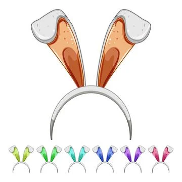 Symbol easter bunny ear cartoon vector graphic Stock Illustration