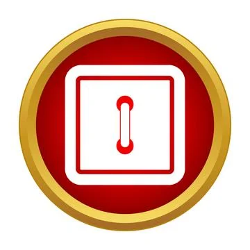 On symbol for electricity control switch icon Stock Illustration