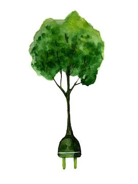 Symbol of energy saving concept Stock Illustration