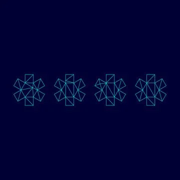 Symbol enter password low poly triangulation triangulated polygonal electri.. Stock Illustration