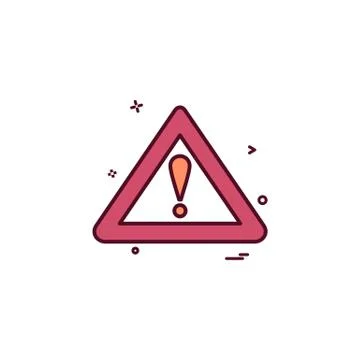 Symbol error warning alert icon vector design Illustrazione stock