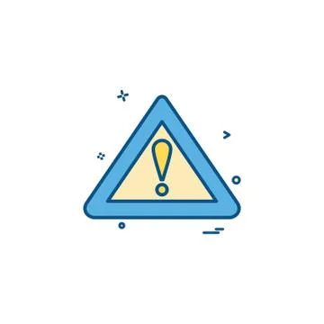 Symbol error warning alert icon vector design Illustrazione stock