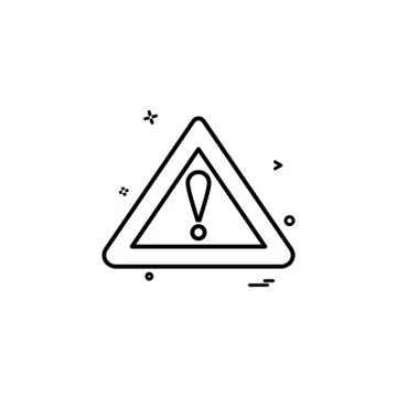 Symbol error warning alert icon vector design 스톡 일러스트