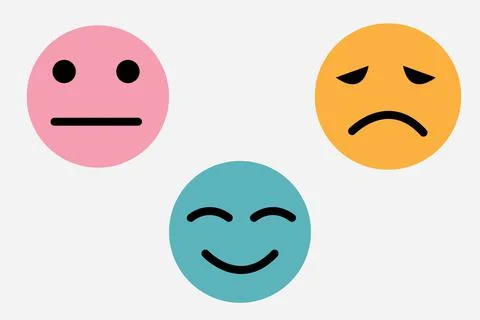 Symbol faces feeling isolate on white background Stock Illustration