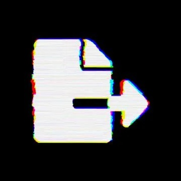 Symbol file export has defects. Glitch and stripes Stock Illustration