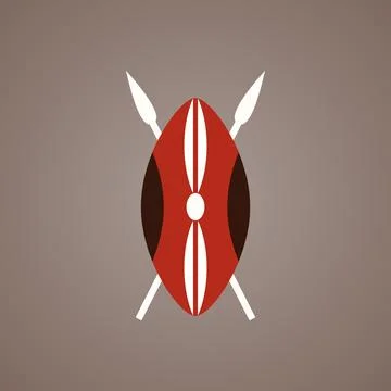 Symbol from the flag of Kenya Stock Illustration