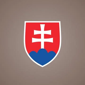 Symbol from the flag of Slovakia Stock Illustration