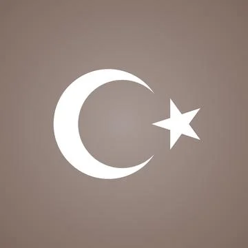 Symbol from the flag of Turkey Stock Illustration