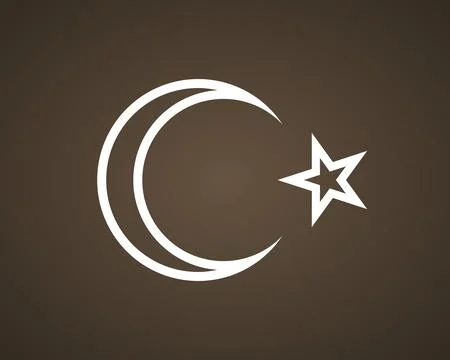 Symbol from the flag of Turkey Stock Illustration