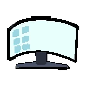 Symbol flexible screen pixel art vector illustration Stock Illustration