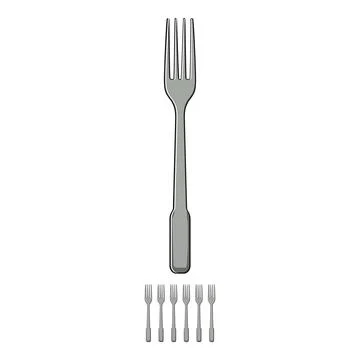 Symbol fork cartoon vector graphic Stock Illustration