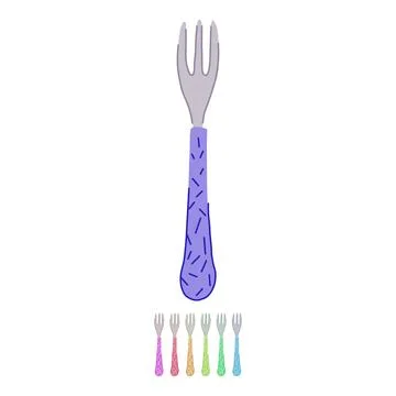 Symbol fork vector cartoon graphic Stock Illustration