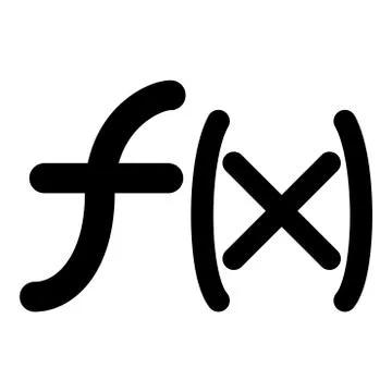 Symbol function icon black color illustration flat style simple image Stock Illustration