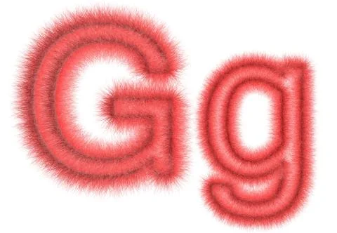 Symbol "G" from wool Stock Illustration