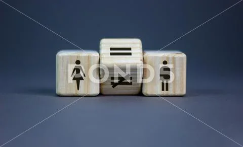 Symbol for gender equality. Turned a cube and changed a unequal sign to ...
