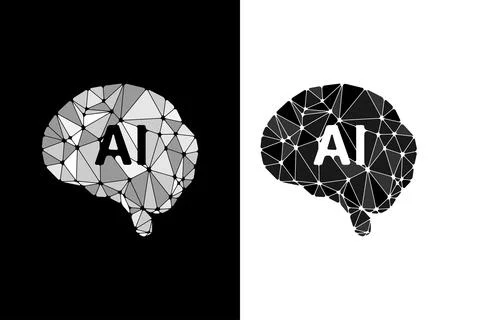 A symbol of generative artificial intelligence in the form of a polygonal b.. 스톡 일러스트