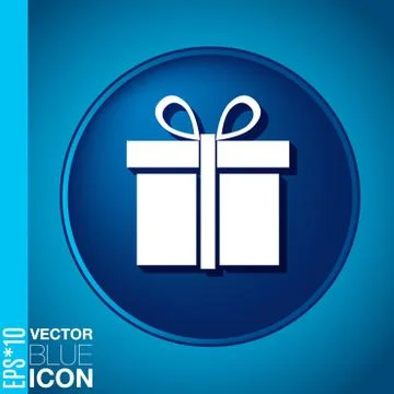 Symbol gift box with a bow. icon holiday. gift Stock Illustration