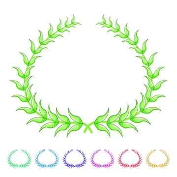 Symbol gold laurel cartoon vector graphic Stock Illustration