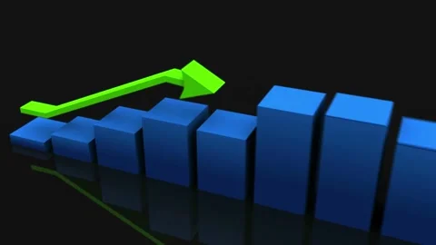 Symbol graph going up sales report profit corporate modern strategy in 4k video 스톡 동영상 334653090