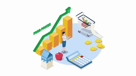 Symbol graph going up sales report profit corporate modern strategy in 4k video 库存影片 334653095