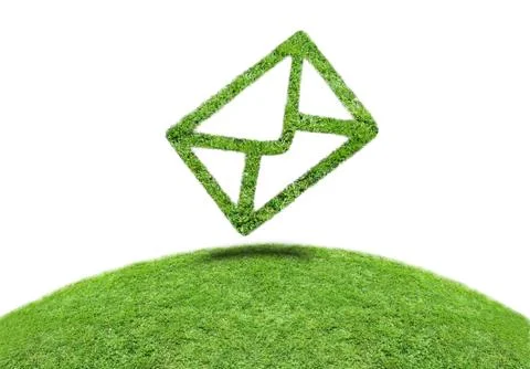 Symbol grass email Stock Illustration