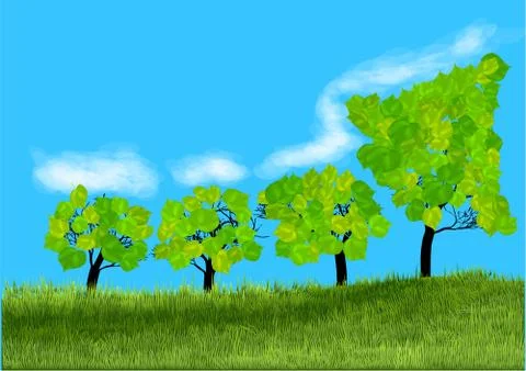 Symbol of growth trees Stock Illustration