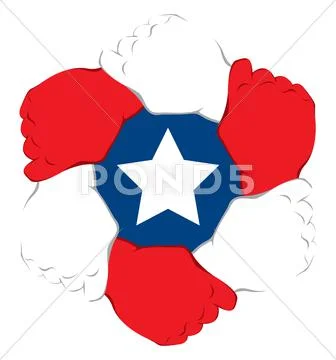 Symbol hands teamwork Stock Illustration