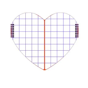 Symbol heart Notepad vector. Illustration with a valentine heart. Love. Book. イラスト素材