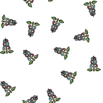 Symbol homeopathy vector seamless pattern Illustrazione stock