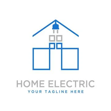 Symbol of house shape and electrical components with an interesting concept Stock Illustration