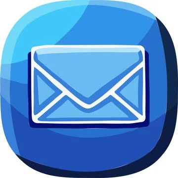Symbol icon vector cyan blue letter email sms Stock Illustration