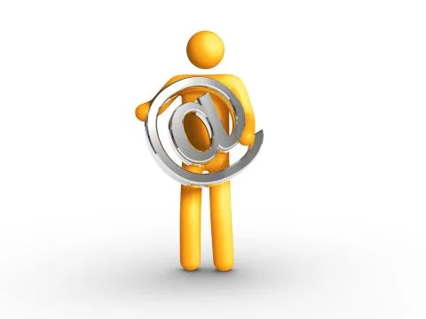 At symbol Stock Illustration