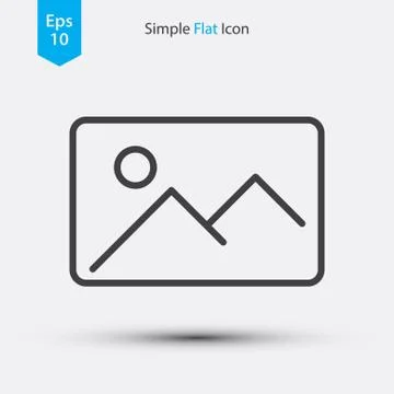 Symbol Of Image. Flat Design Style. Sign In Vector Illustration 库存插图