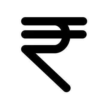 Symbol of the Indian rupee. Vector. Stock Illustration