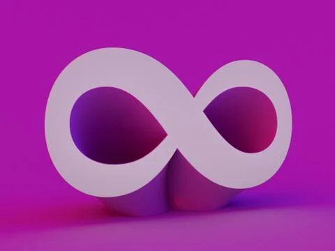 Symbol of infinity art info. Combination of figure 8. Infinity concept icon.  Stock Illustration