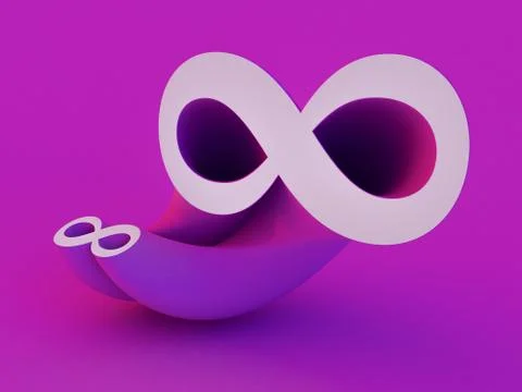 Symbol of infinity art info. Combination of figure 8. Infinity concept icon.  Illustrazione stock