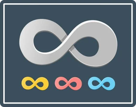 The symbol of infinity. Illustrazione stock
