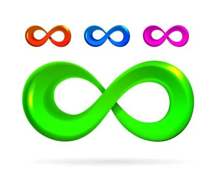 The symbol of infinity. The symbol of infinity. Vector illustration on whi... Stock Photos