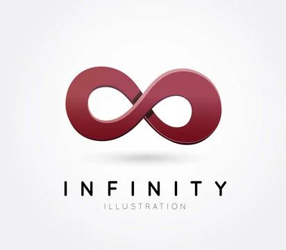 The symbol of infinity The symbol of infinity. Vector illustration on grey... Stock Photos