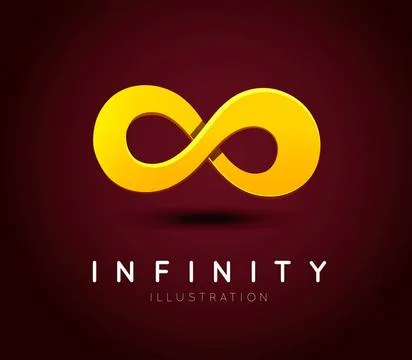 The symbol of infinity The symbol of infinity. Vector illustration on dark... Stock Photos