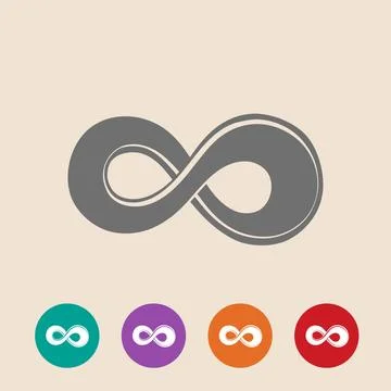 The symbol of infinity The symbol of infinity. Vector illustration on ligh... Stock Photos
