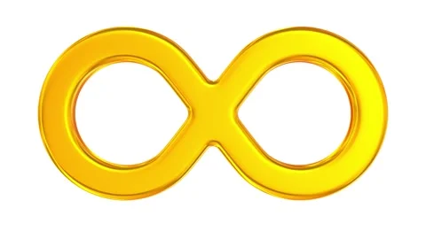 Symbol infinity on white background. Isolated 3D illustration Stock Footage 306311760