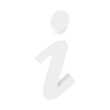Symbol information on white background. 3d render Illustrazione stock